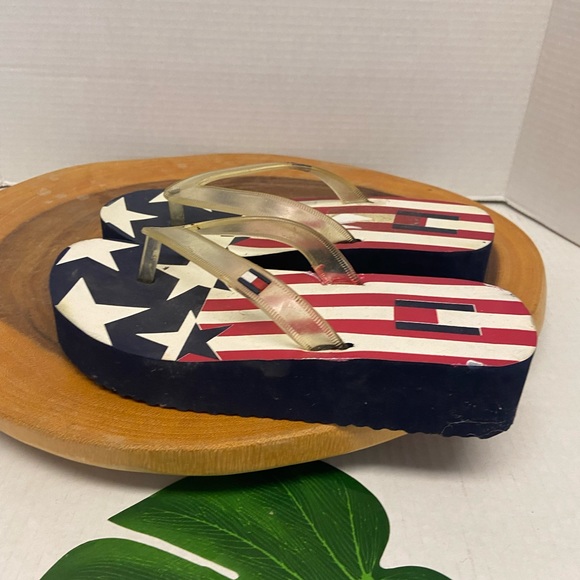 Tommy Hilfiger Y2K American Flag Platform Flip Flops - Picture 2 of 4